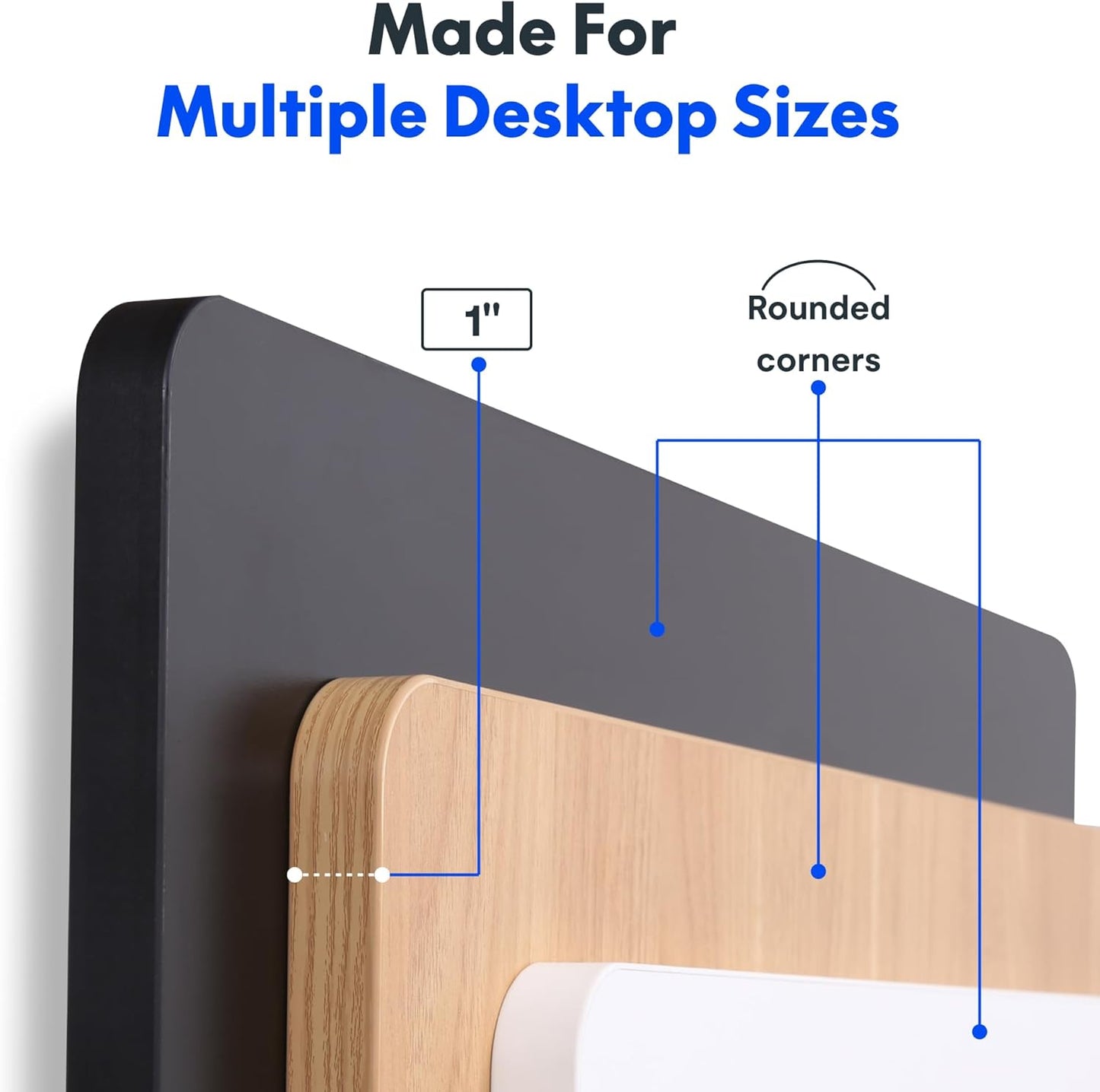 48"X24" One-Piece Electric Standing Desk, 1" Thick Seamless Desktop for Home Office, Study & Multi-Monitor Setup, White