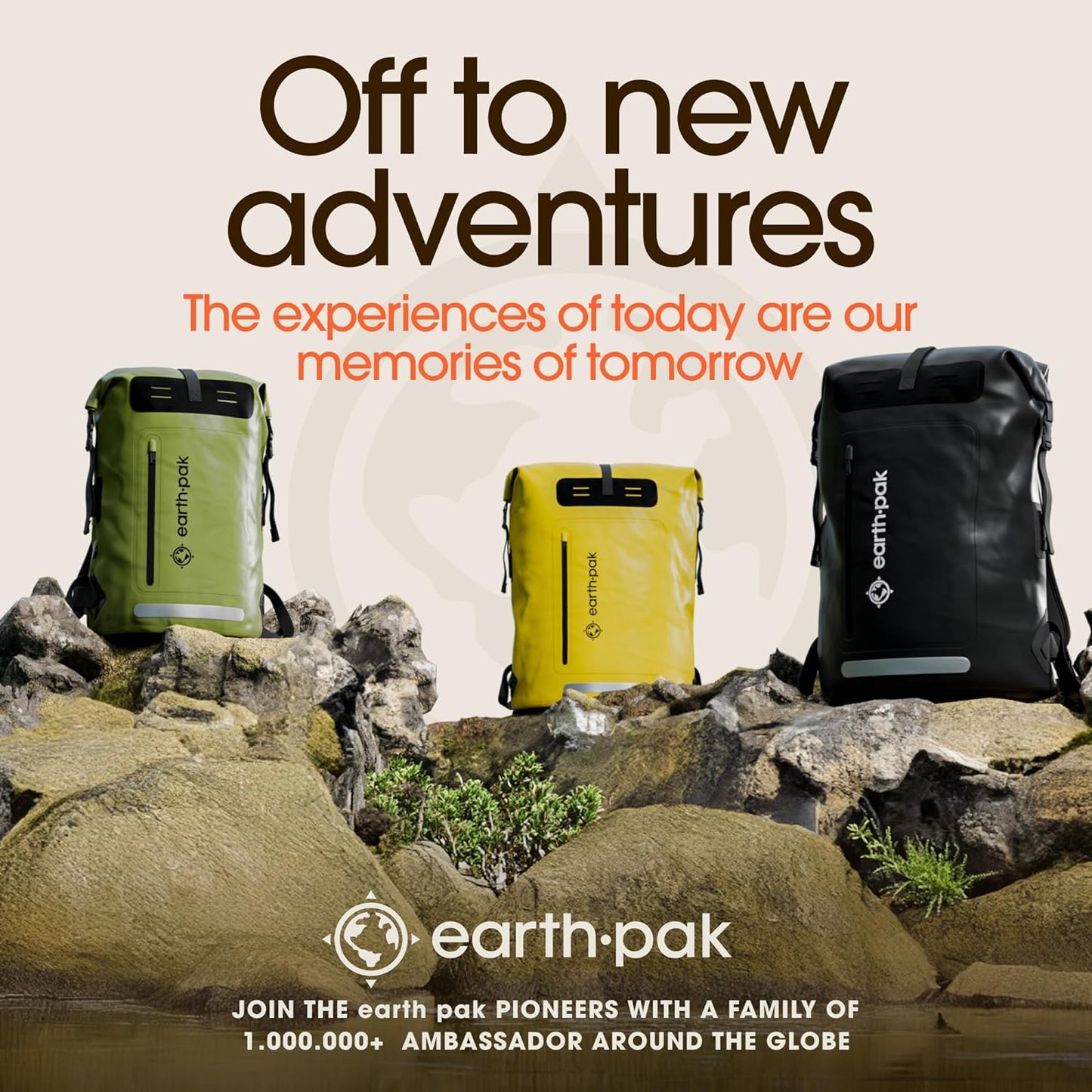 Waterproof Backpack - Heavy Duty Hiking Backpack - Roll-Top Closure Bag - Cushioned Dry Bag Waterproof Phone Case