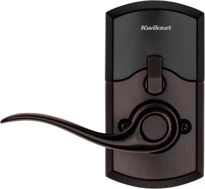Kwikset Smartcode 917 Keypad Keyless Entry Traditional Residential Electronic Lever Deadbolt Alternative with Tustin Door Lever and Smartkey Security, Venetian Bronze