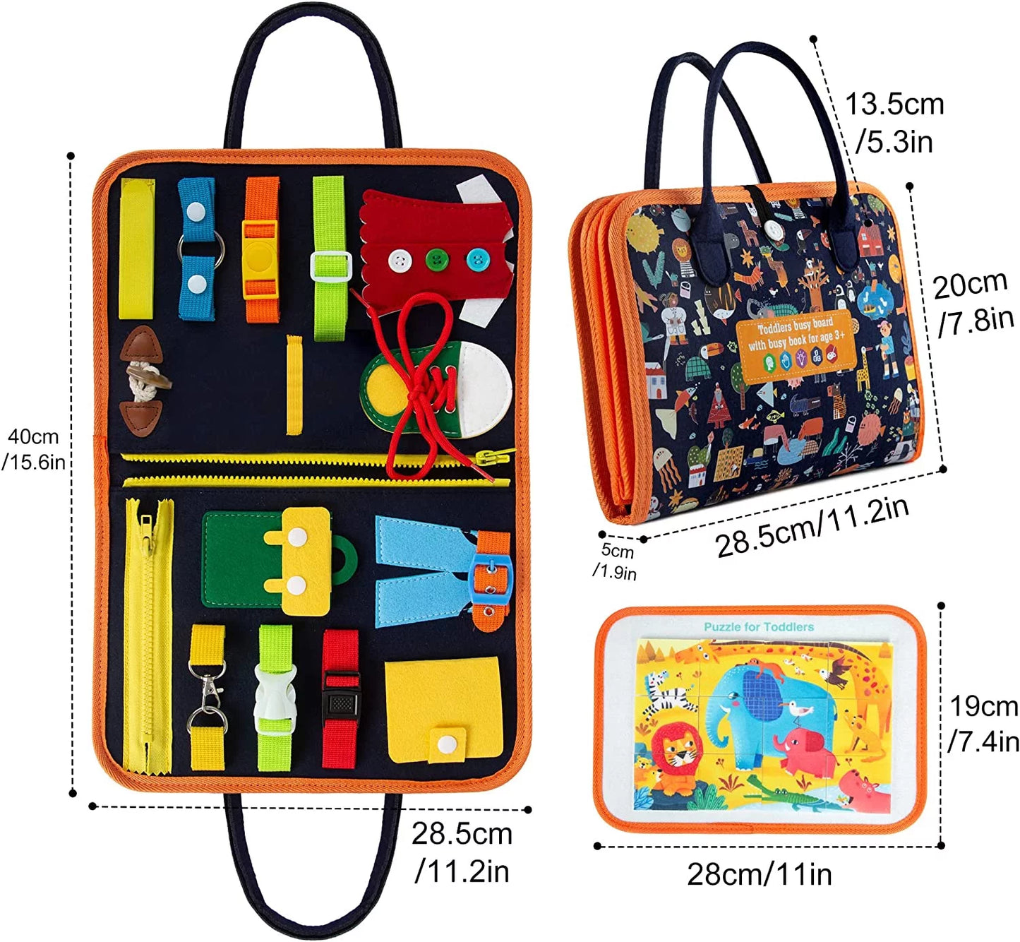 Busy Board Educational Toy for Toddlers 2-4 Year Old, Montessori Preschool Learning Educational Toys for 2-4 Boys Girls