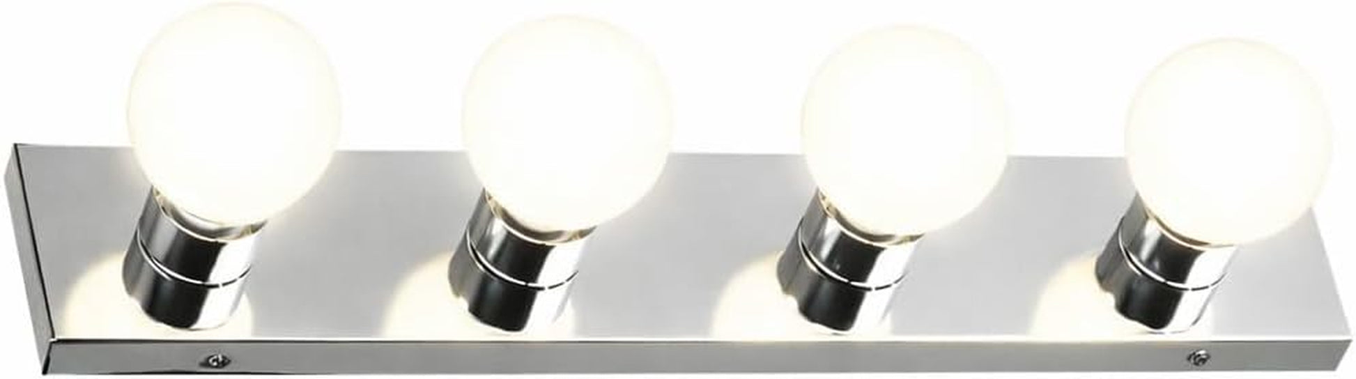 500892 4-Light Vanity Strip Light Contemporary Dimmable for Bathroom, Bedroom, Makeup Vanity, Polished Chrome