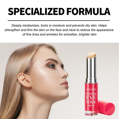 Retinol Eye Cream Stick Lightening Dark Circles Anti-Puffiness Smooth Brightening Moisturizing Firming under Eye Treatment Care