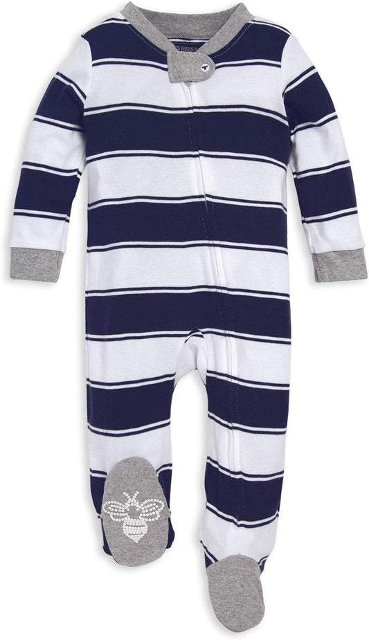 Boys Sleep and Play Pjs, 100% Organic Cotton One-Piece Zip Front Romper Jumpsuit Pajamas