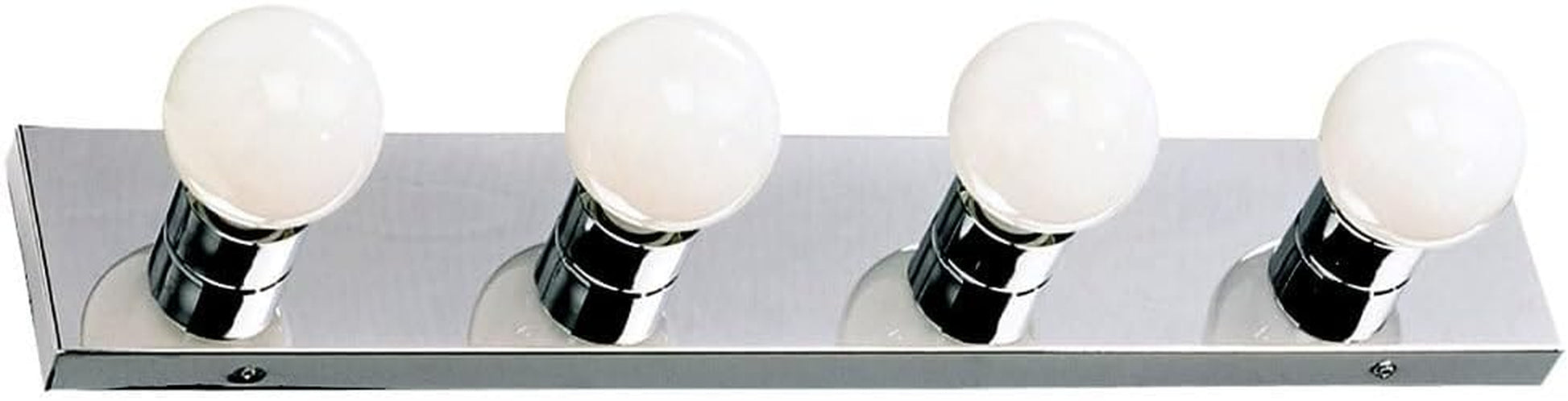 500892 4-Light Vanity Strip Light Contemporary Dimmable for Bathroom, Bedroom, Makeup Vanity, Polished Chrome