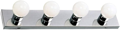500892 4-Light Vanity Strip Light Contemporary Dimmable for Bathroom, Bedroom, Makeup Vanity, Polished Chrome