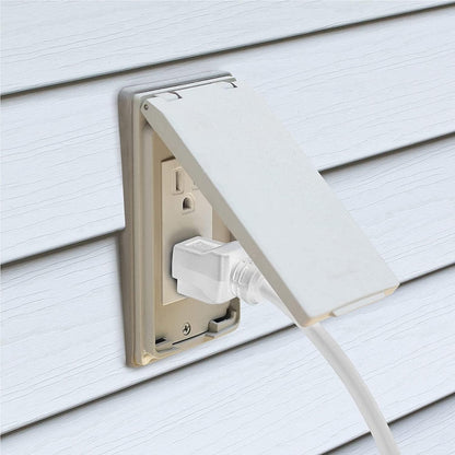 35 Ft Outdoor Extension Cord 16/3 SJTW, 3 Prong Grounded Plug, Weather Resistant & Flame Retardant, General Purpose Power Cord, White, DCOC-0207-DC