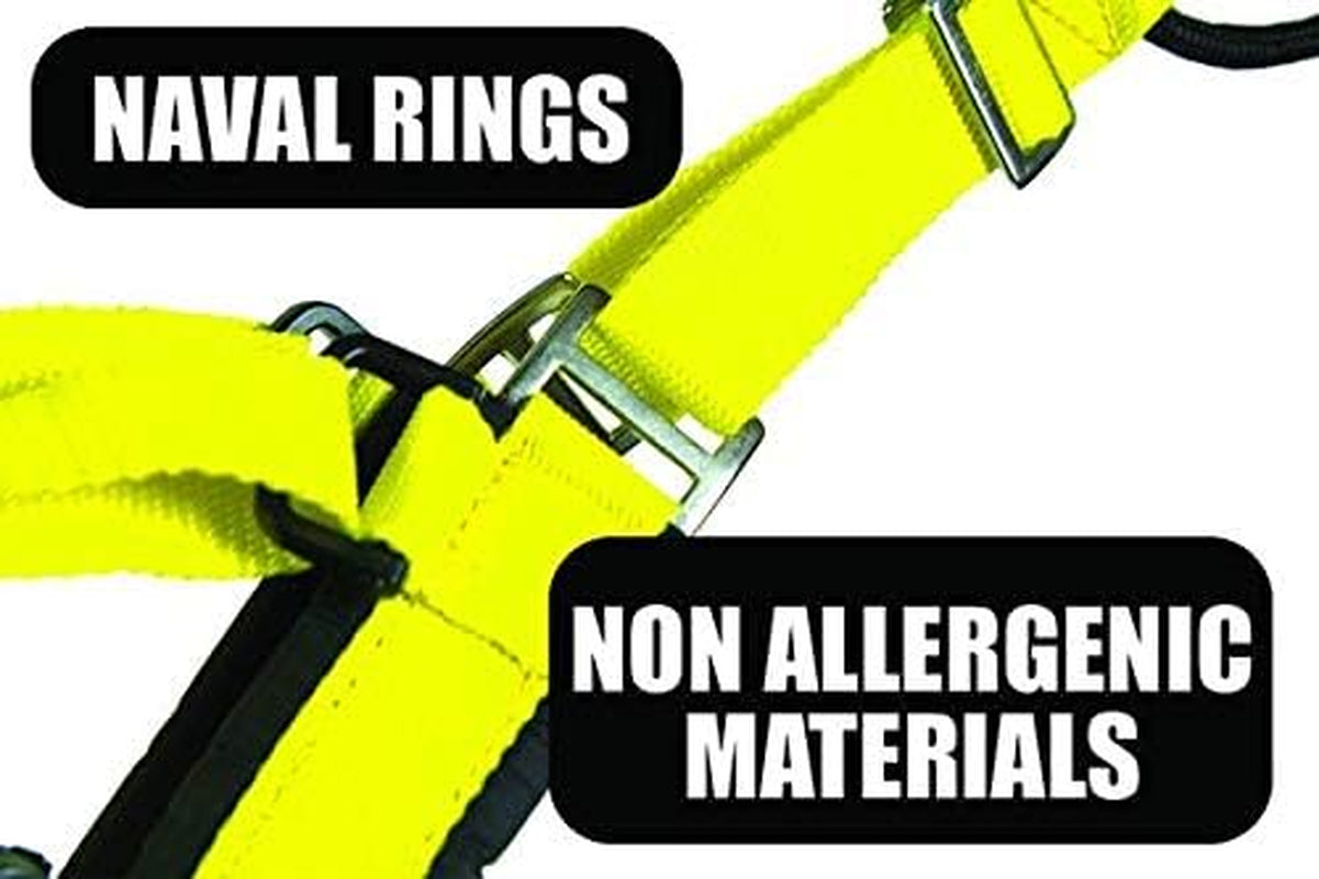 Adjustable Sled Pro Harness (Large, Yellow), Dog Harness for Large Breeds, Giant Dogs, Sled Pulling