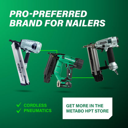 Metabo HPT Framing Nailer, Pro-Preferred Power Nailer for Flooring, Roof Decking, and More, Lightweight 7.5 Lbs Framing Tool for 21° 2" to 3-1/2" Plastic Collated Nails, NR90AES1